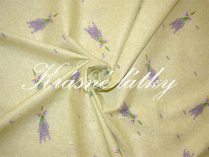 Levandule š. 140cm 100% bavlna Krásná hladká příjemná látka