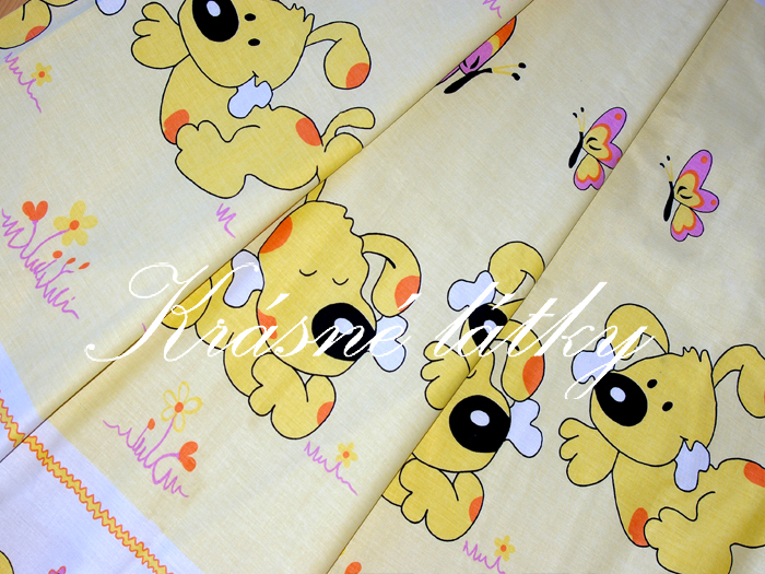 Zlatí pejskové a štěňátka - 100% bavlněné plátno, š. 160cm