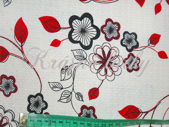 Vaflové piké Kvítek - š. 240 cm 100% bavlna, krásná kvalita 