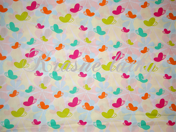 Motýlci - 100% bavlna, š. 160 cm, 130 g/m2