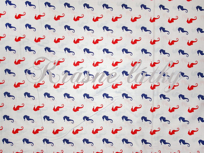 Mořský koník - 100% bavlna, š. 160 cm, 130 g/m2