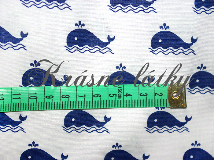 Velryba - 100% bavlna, š. 160 cm, 130gr m2