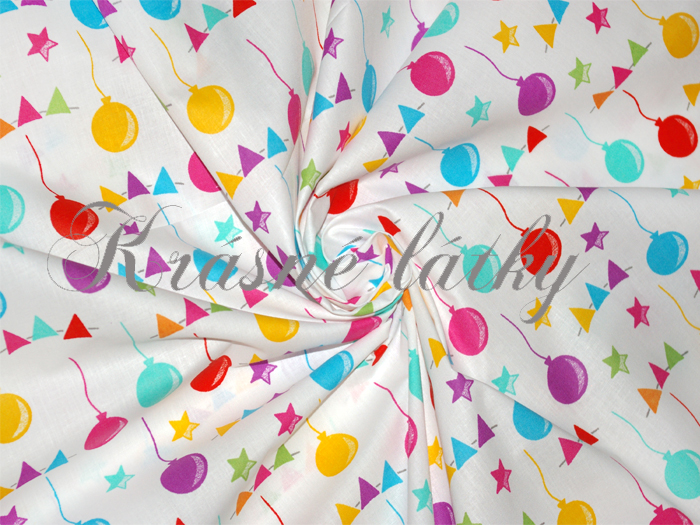 Balonky - 100% bavlna, š. 160cm, 130gr m2