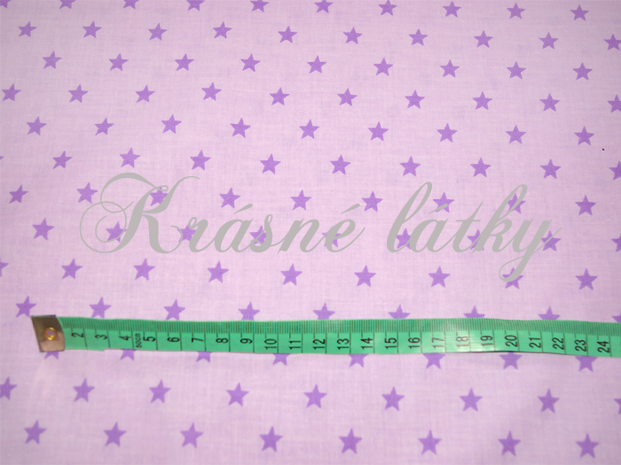 Hvězdy fialové - 100% bavlna, š. 160 cm, 130 g/m2