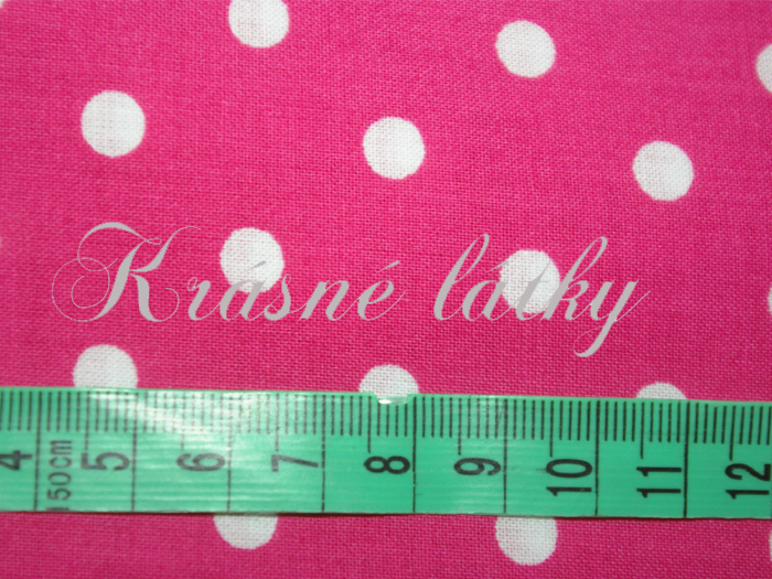 Malinový puntík cca 7mm š. 160, 135 g/m2