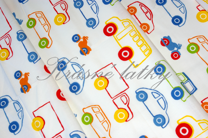 Veselá autíčka, 100% bavlna