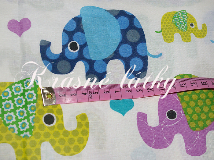 Sloni hladké bavlněné plátno - 100% bavlna,  š. 160 cm, 130 g/m2