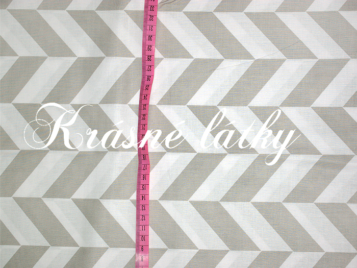 Cikcak, 100% bavlna, světle šedý, šíře 140cm