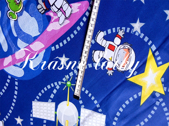 Vesmír, bavlněná látka - metráž š. 140cm, gramáž 135g/m2