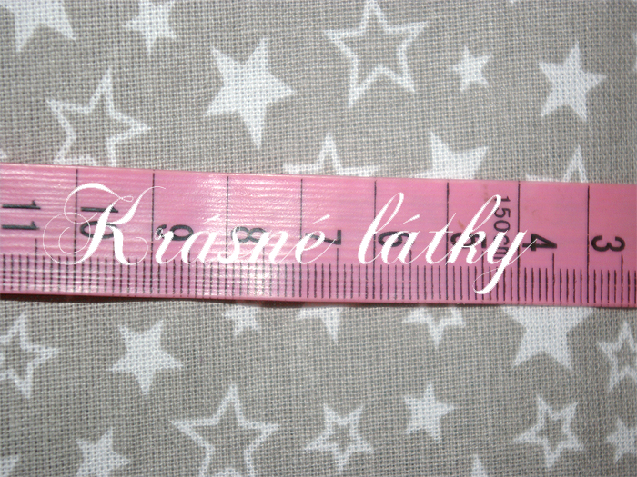 Menší hvězdy šedé - 100% bavlna, š. 160 cm bavlna, 130 g/m2