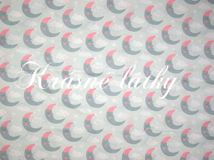 Měsíček Jemná látka pro holčičky - 100% bavlna, š. 160 cm