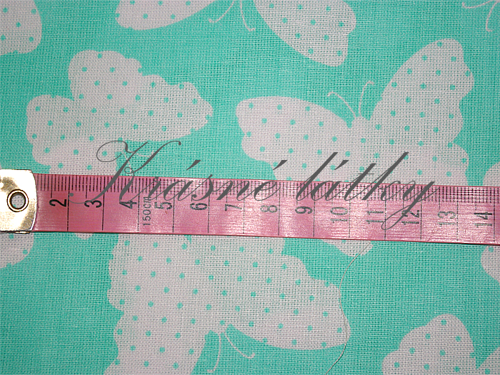 Motýlci azurová barva, šířka 160cm, 100% bavlna