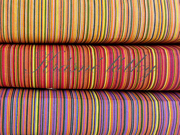 Oranžový proužek 100% bavlna, 135g/m2