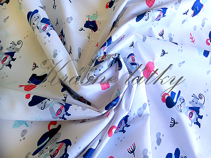 Kocour v botách š. 160cm, bavlněné plátno z