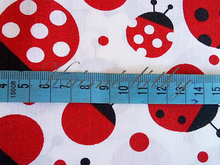 Berušky - 100% bavlna, š. 240 cm, 130 g/m2, bavlněné plátno 