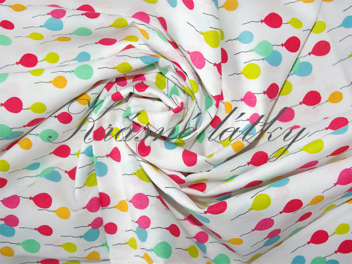 Balónky - metráž 100% bavlna, š. 150 cm, 120 g/m2 