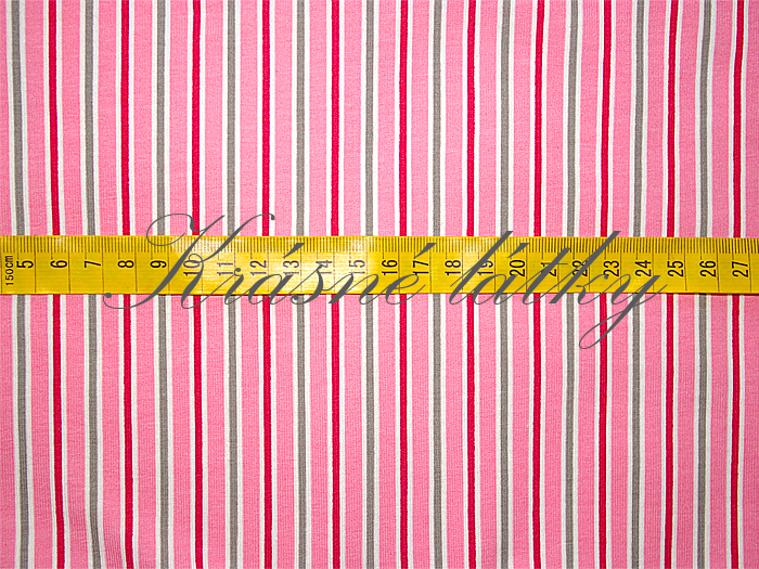 Pruhy - 92 % bavlna, 8% elastan, š. 160 cm, 190 g/m2