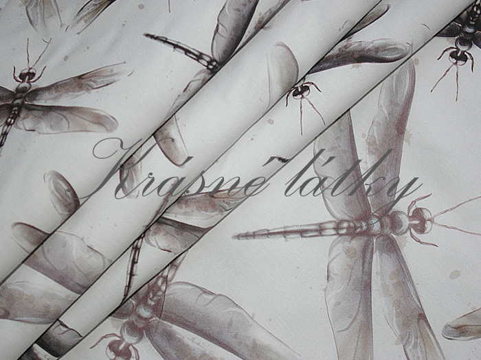 Vážky š. 160 cm bavlna, 150 g/m2