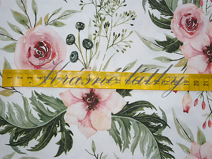 Divoká růže  - 100% bavlna, š. 160 cm bavlna, 130 g/m2