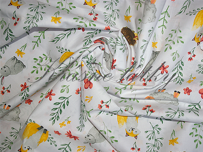 Ježek, králíček, liška, ovečka 160 cm bavlna, 130 g/m2