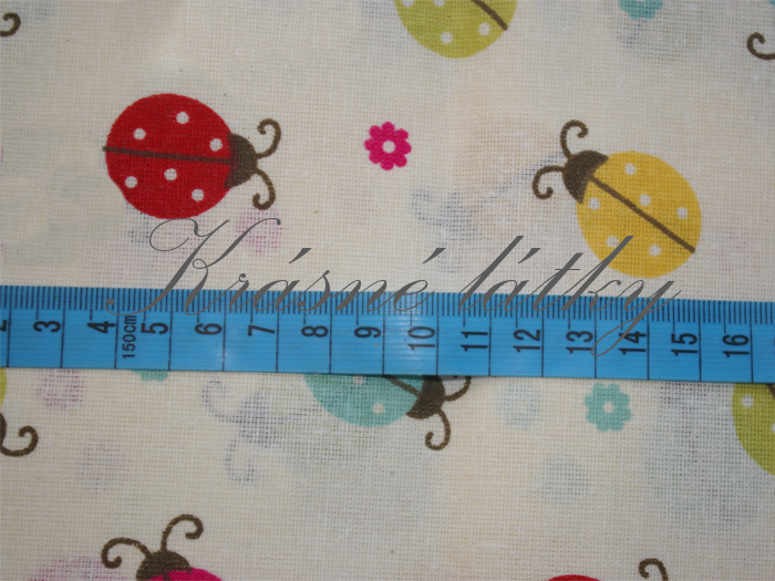 Berušky - 100% bavlna, š. 220 cm, 140 g/m2