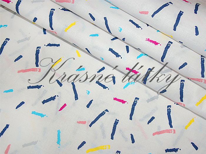 Barevný déšť - 100% bavlna, š. 160 vm, 120 g/m2