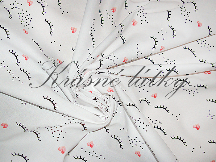 Oči, sněhově bílý podklad, atest pro děti do tří let 