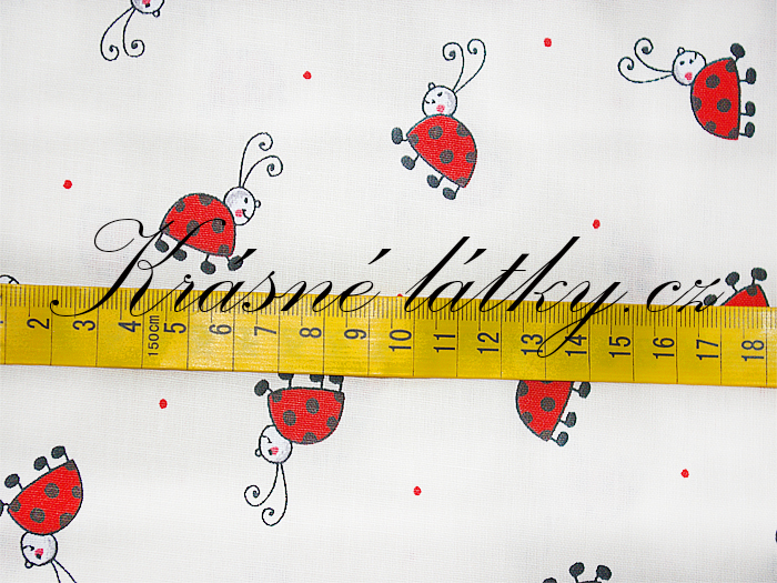 Berušky - 100% bavlna, š. 160 cm, 150 g/m2