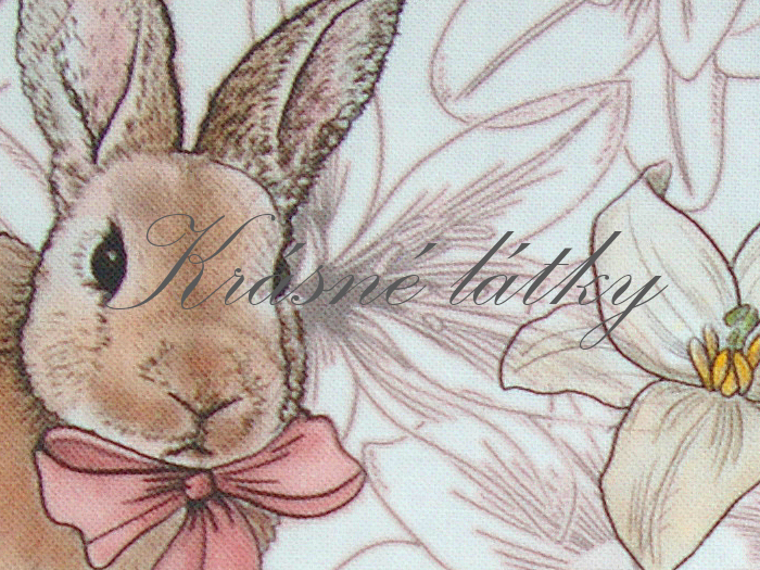 160 x 46 cm Králíček - 100% bavlna, š. 160 cm, 150 g/m2