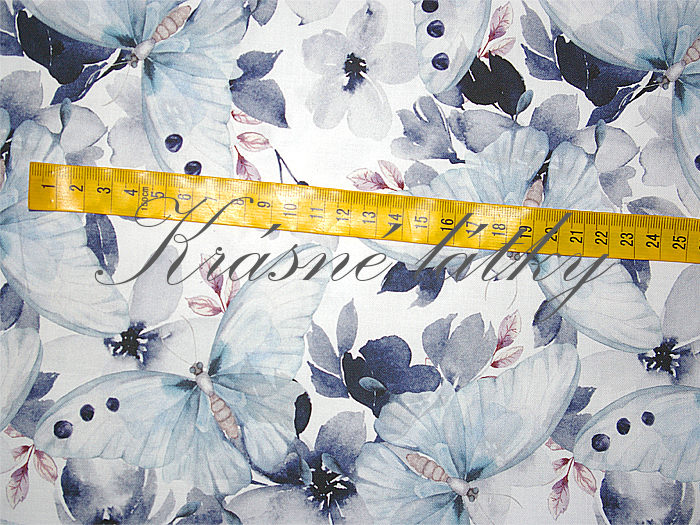 Motýli - 100% bavlna, š. 160 cm, 150 g/m2