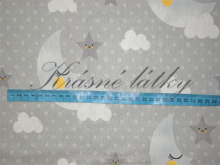 Měsíc a hvězdy - 100% bavlna, š. 210 cm, 220 gr/m2, pěkná kvalita