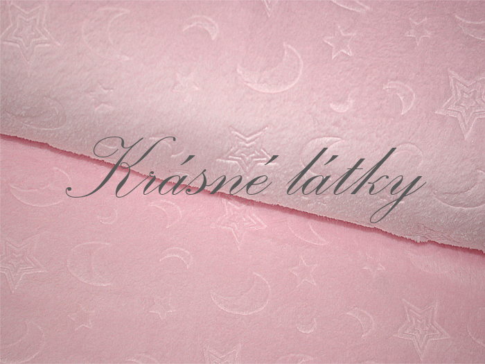 Měsíc a hvězdy, 100 % polyester, š. 160 cm, 380 g/m2