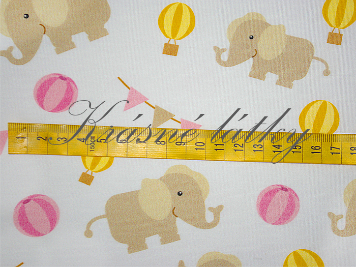 Sloní párty - 95 % organická bavlna, elastan 5 %, š. 165 cm, 210 g/m2 