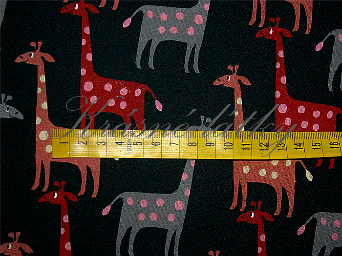 Žirafy - 100% bavlna, š. 160 cm, 120 g/m2