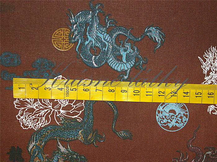 Draci na hnědé - 100% bavlna, š. 140 cm, 140 g/m2