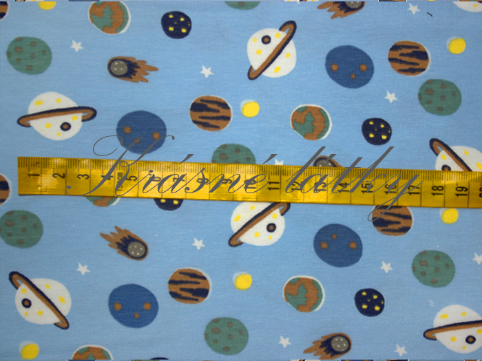 Planety - 95 % bavlna, elastan 5 %, š. 160 cm, 170 g/m2 