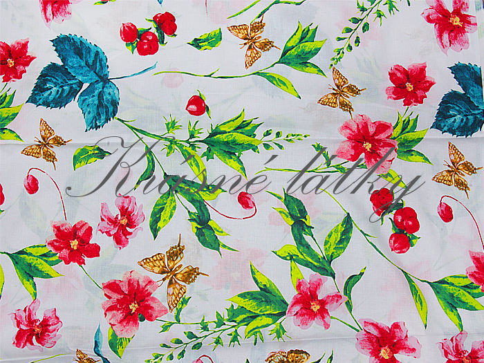 Motýl zlatý - 100% bavlna, 160 cm, 130 g/m2