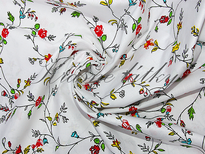 Drobné kvítky - 100% bavlna, 160 cm, 130 g/m2