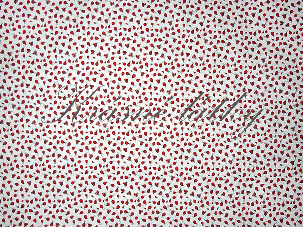 Berušky - 100% bavlna, š. 140 cm, 130 g/m2
