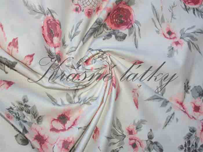 Dětská látka vzor lapač snů růžový - 100% bavlna - plátno, š. 160 cm, 130 g/m2