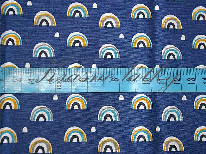 Bavlněná látka oblouky - 100% bavlna, š. 150 cm, 115 g/m2, látky metráž