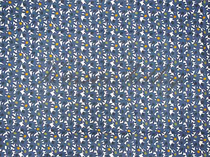 Bavlněná látka geometrický vzor – modrá