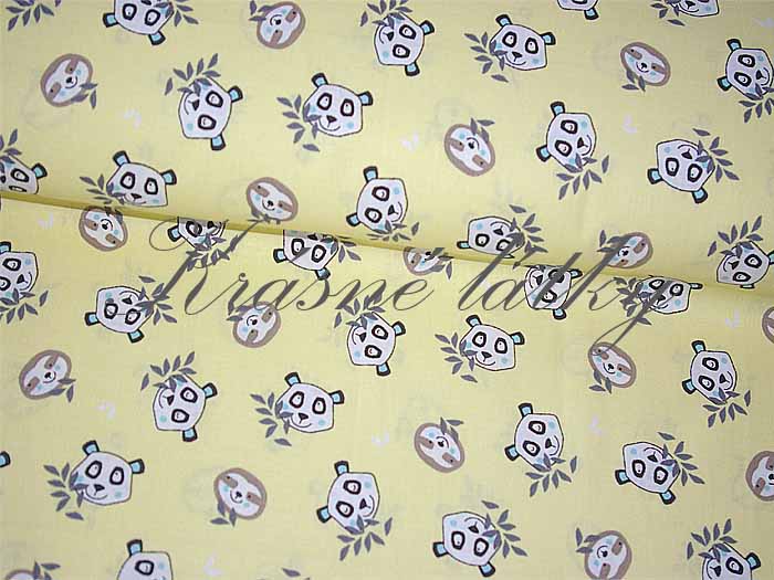 Bavlna zvířátko panda - 100% bavlna, š. 150 cm, 115 g/m2, látky metráž