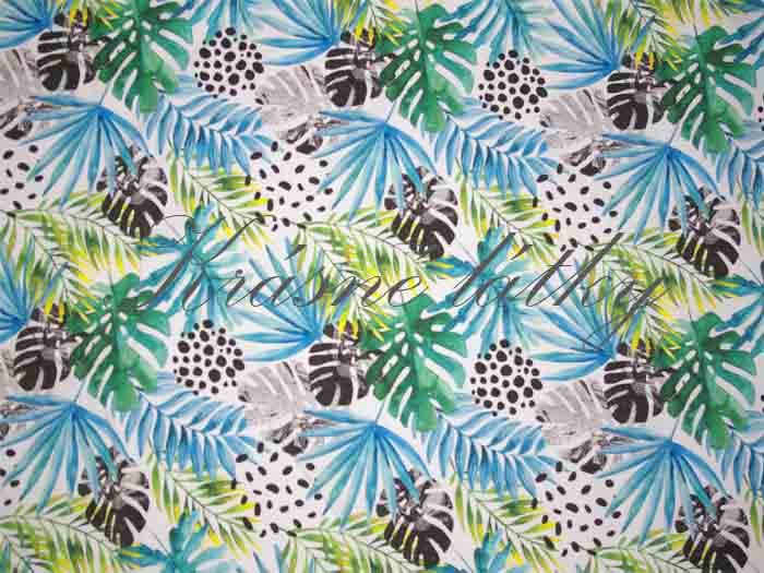 Bavlněný satén listy - 100% bavlna, š. 160 cm, 130 g/m2, látky metráž