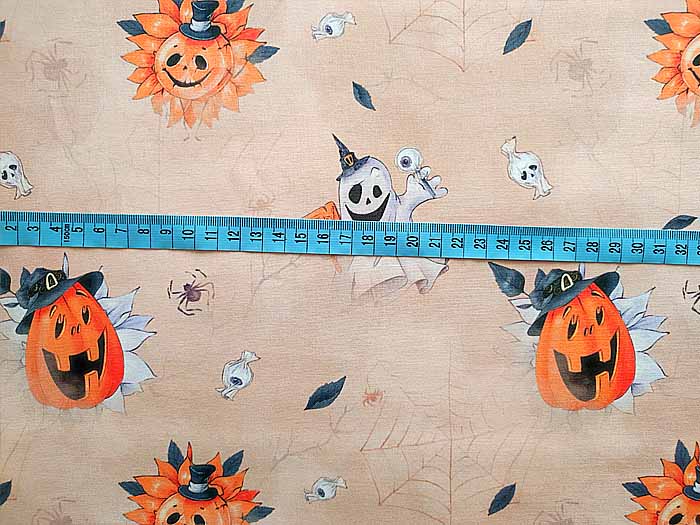 Superiorní látka Halloween dýně, strašidlo, bavlněné plátno, látky metráž