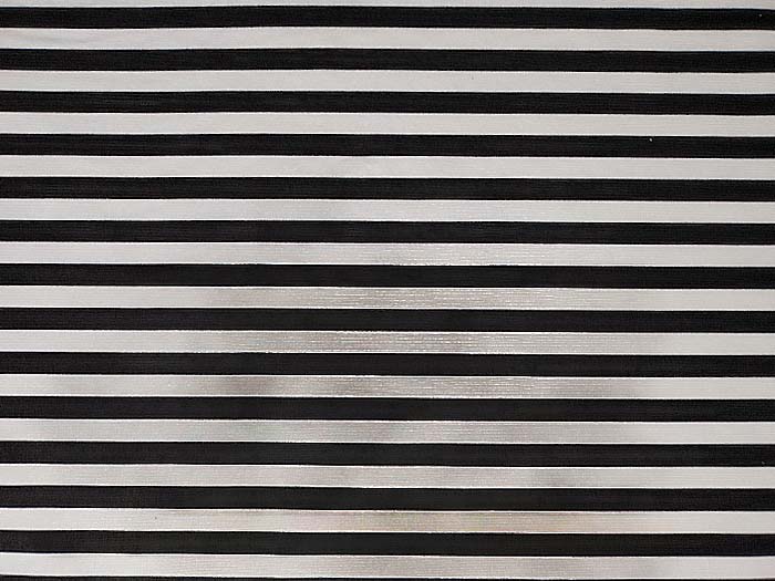 Černé pruhy, bavlněný úplet - 95 % bavlna, 5% elastan