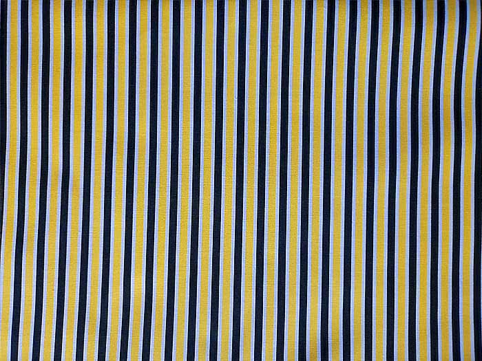 Bavlna žluto černé pruhy, dětské látky metráž
