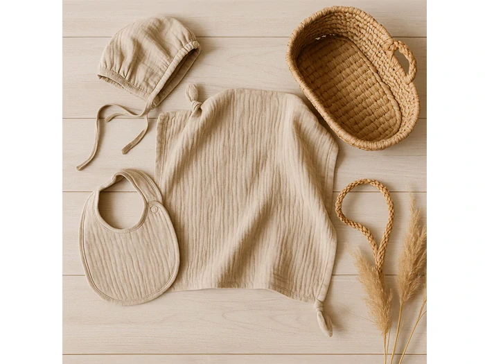 Mušelínová látka, gázovina len – mušelín – látky – metráž