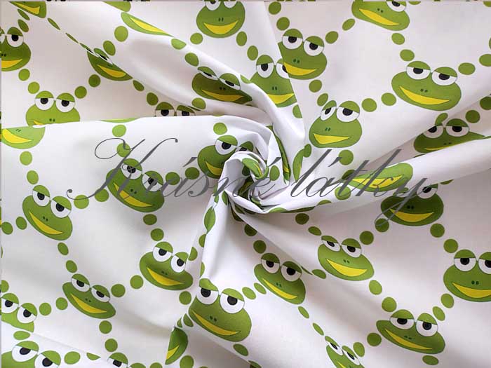 Bavlna žabky, dětské látky v metráži
