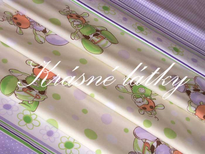 Miminko fialová kombinace - bavlněné plátno